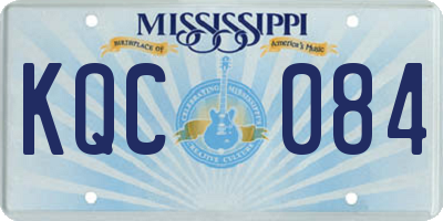 MS license plate KQC084