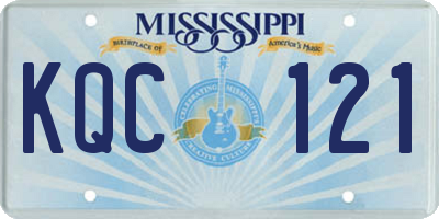 MS license plate KQC121