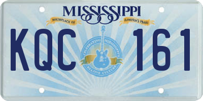 MS license plate KQC161
