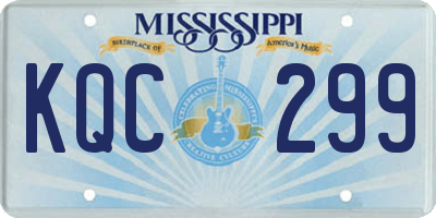 MS license plate KQC299