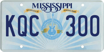 MS license plate KQC300