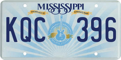 MS license plate KQC396