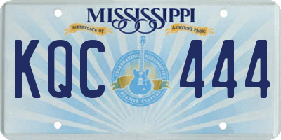 MS license plate KQC444