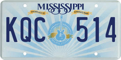 MS license plate KQC514