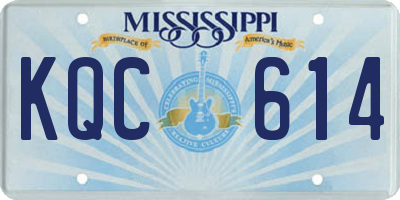 MS license plate KQC614
