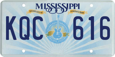 MS license plate KQC616