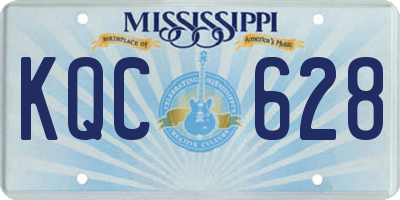 MS license plate KQC628