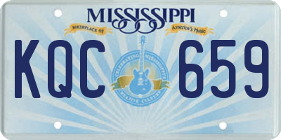 MS license plate KQC659
