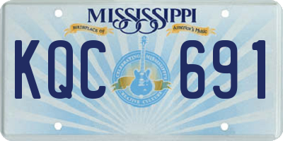 MS license plate KQC691