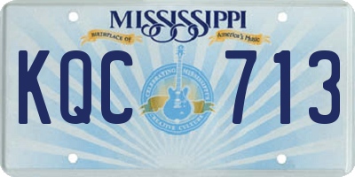 MS license plate KQC713