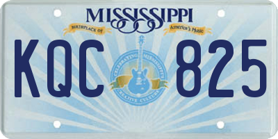 MS license plate KQC825