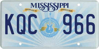 MS license plate KQC966