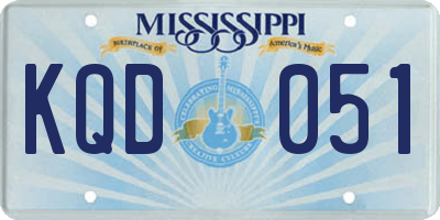 MS license plate KQD051