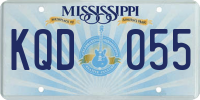 MS license plate KQD055