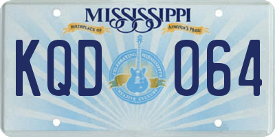 MS license plate KQD064
