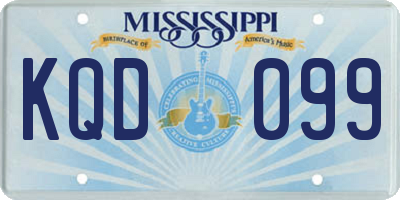 MS license plate KQD099
