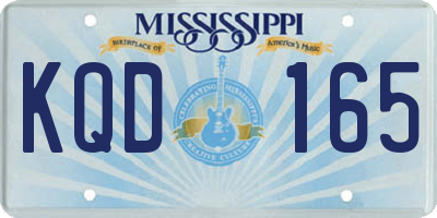 MS license plate KQD165