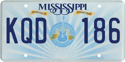 MS license plate KQD186