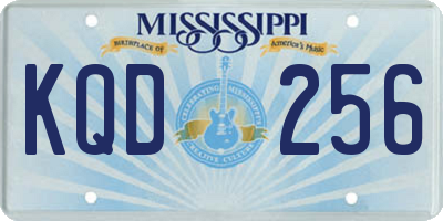 MS license plate KQD256
