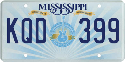 MS license plate KQD399