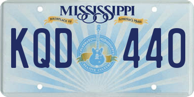 MS license plate KQD440