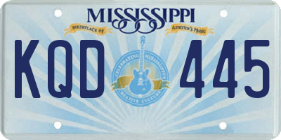 MS license plate KQD445