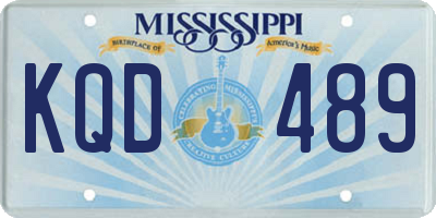 MS license plate KQD489