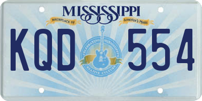 MS license plate KQD554