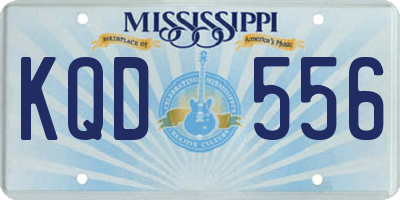 MS license plate KQD556