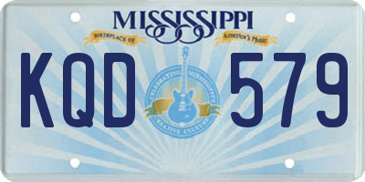 MS license plate KQD579