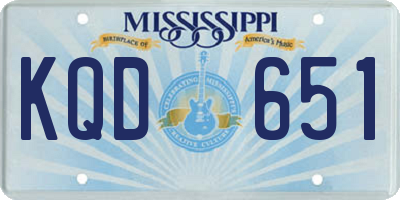 MS license plate KQD651