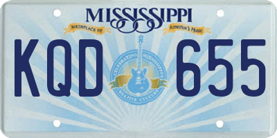 MS license plate KQD655