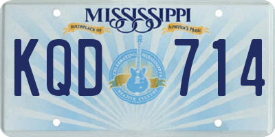 MS license plate KQD714