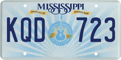 MS license plate KQD723