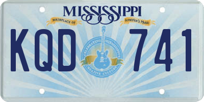 MS license plate KQD741