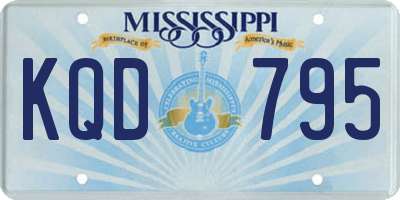 MS license plate KQD795