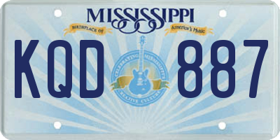 MS license plate KQD887