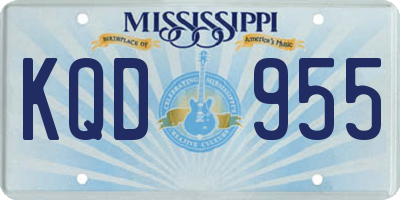 MS license plate KQD955