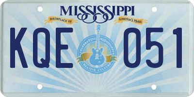 MS license plate KQE051