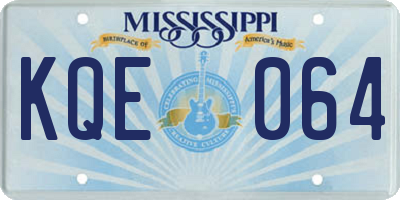 MS license plate KQE064