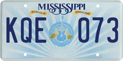 MS license plate KQE073