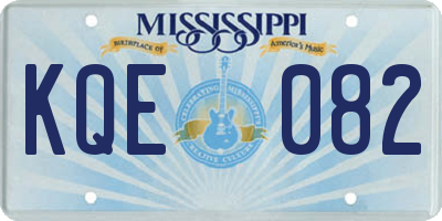 MS license plate KQE082