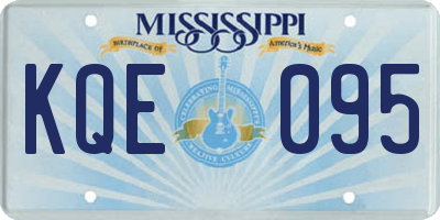 MS license plate KQE095