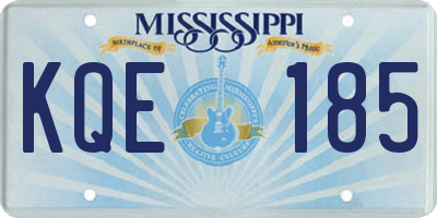 MS license plate KQE185