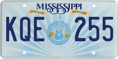 MS license plate KQE255