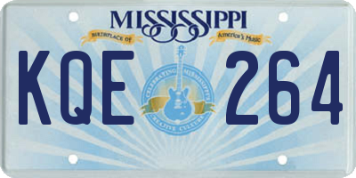 MS license plate KQE264