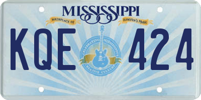 MS license plate KQE424