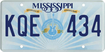MS license plate KQE434