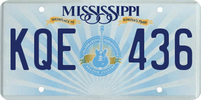 MS license plate KQE436