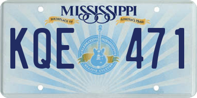 MS license plate KQE471